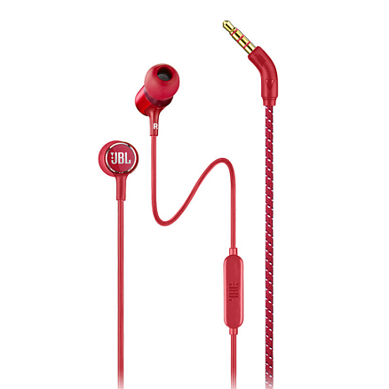 Наушники JBL Live 100 вакуумные с микрофоном красные