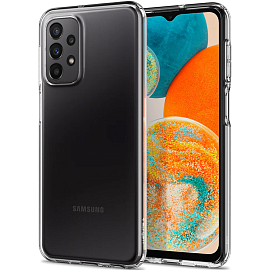 Чехол для Samsung Galaxy A23 гелевый ультратонкий Spigen Liquid Crystal прозрачный