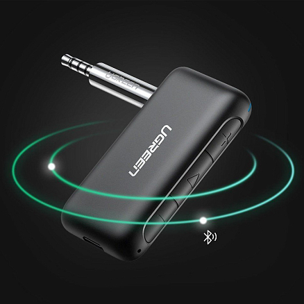 Bluetooth аудио адаптер (ресивер) разъем 3,5 мм Ugreen CM276-70303 с громкой связью черный