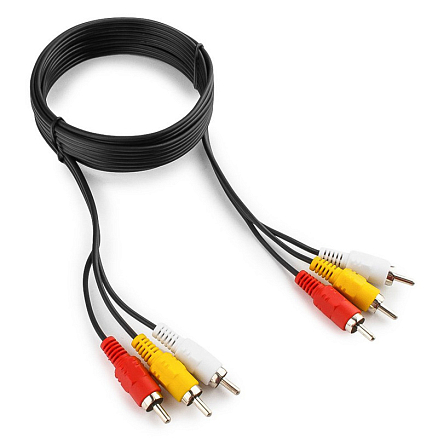 Кабель 3RCA - 3RCA (тюльпаны) длина 1,8 м Cablexpert черный