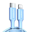 Кабель Type-C - Lightning для зарядки 1 м 3А MFi плетеный Ugreen US532 (быстрая зарядка PD) голубой
