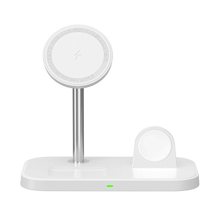Беспроводная зарядка 3-в-1 MagSafe для телефона, Apple Watch и AirPods 22.5W TFN MagStand QI28 белая