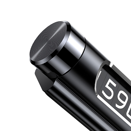 Автовизитка на липучке (два номера) Baseus Metal черная