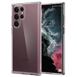 Чехол для Samsung Galaxy S22 Ultra гибридный Spigen Ultra Hybrid прозрачный