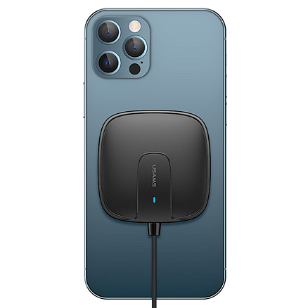 Беспроводная магнитная зарядка MagSafe для iPhone 15W Usams US-CD159 W1 черная