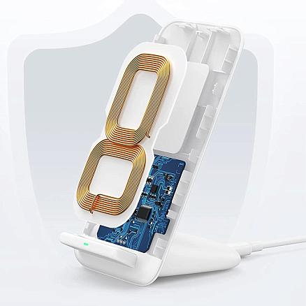 Беспроводная зарядка для телефона 15W Ugreen CD221 (быстрая зарядка) белая