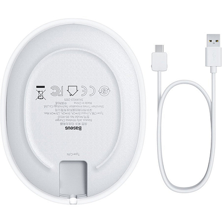 Беспроводная зарядка для телефона 15W Baseus Jelly (быстрая зарядка) белая