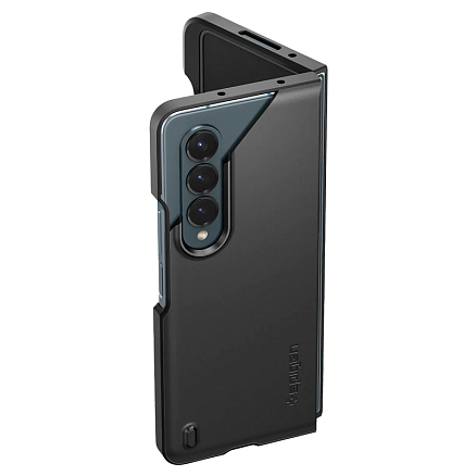 Чехол для Samsung Galaxy Z Fold 4 пластиковый тонкий Spigen Thin Fit черный