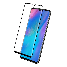Защитное стекло для Huawei P30 Lite на весь экран противоударное CASE 3D черное