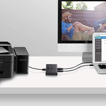 KVM переключатель на 2 компьютера HDMI, USB 2.0 Ugreen US158