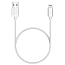 Кабель USB - Lightning для зарядки iPhone 1.5 м 2.4А MFi плетеный Ugreen US199 серебристый