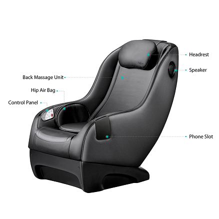 Массажное кресло (массажер) для спины, шеи, ягодиц Шиацу с воздушным давлением и музыкой Naipo MGCHR-A150