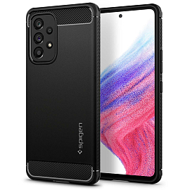 Чехол для Samsung Galaxy A53 гелевый Spigen SGP Rugged Armor черный