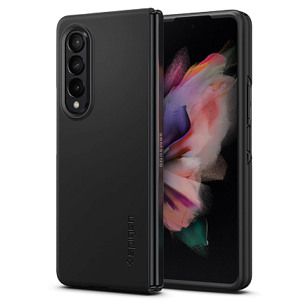 Чехол для Samsung Galaxy Z Fold 3 пластиковый ультратонкий Spigen Air Skin черный