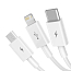 Кабель USB - Lightning, MicroUSB, Type-C 1.5 м 3.5A Baseus Superior CAMLTYS-02 белый
