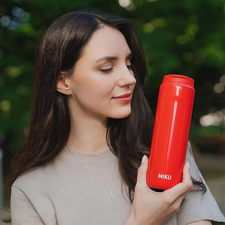 Термокружка с френч-прессом Miku TH-MGFP-480 480 мл красная