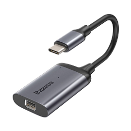 Переходник Type-C - Mini DisplayPort, Type-C PD Baseus Enjoyment серый