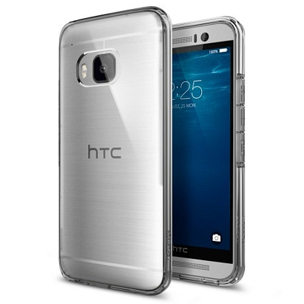 Чехол для HTC One M9 гибридный Spigen SGP Ultra Hybrid прозрачно-стальной