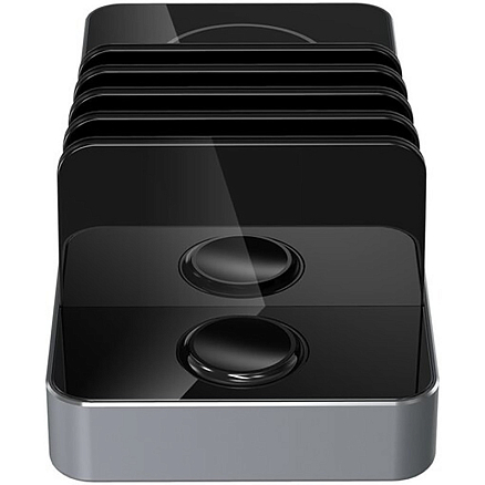 Зарядное устройство 6-в-1 для четырех телефонов, Apple Watch и AirPods Prestigio ReVolt A6 (быстрая зарядка) серое