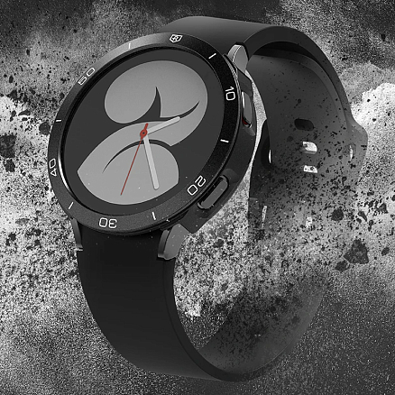 Чехол для Samsung Galaxy Watch 4 40 мм гелевый с металлической рамкой Ringke Air черный