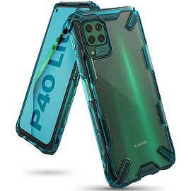 Чехол для Huawei P40 Lite гибридный Ringke Fusion X бирюзовый