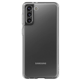 Чехол для Samsung Galaxy S21 гелевый ультратонкий Spigen SGP Liquid Crystal прозрачный