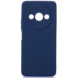 Чехол для Xiaomi Redmi A3 силиконовый Color Soft Touch темно-синий
