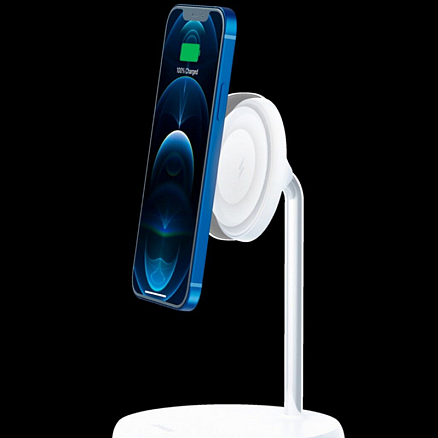 Беспроводная зарядка для телефона 7.5W 3A Anker Stand Magnetic Pad (быстрая зарядка) белая