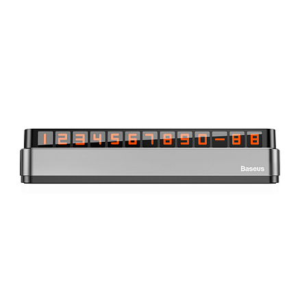 Автовизитка на липучке Baseus Moonlight Box серая