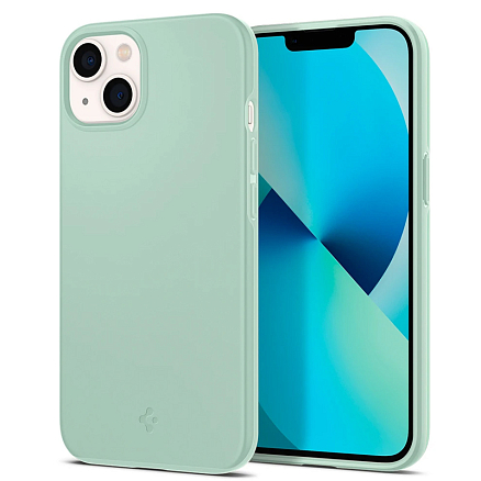 Чехол для iPhone 13 mini пластиковый тонкий Spigen Thin Fit мятный