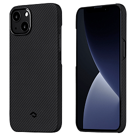 Чехол для iPhone 13 кевларовый тонкий Pitaka Air черно-серый