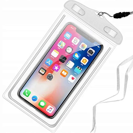 Водонепроницаемый чехол для телефона до 7,2 дюйма белый