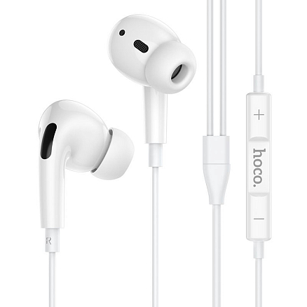 Наушники Hoco M1 Pro вакуумные с микрофоном и пультом белые