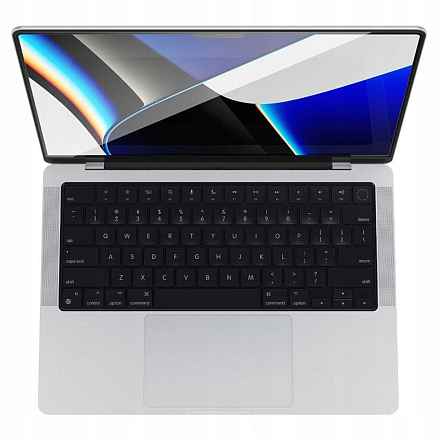 Защитное стекло для Apple MacBook Pro 14 2021 A2442 на экран противоударное Spigen Glass FC черное