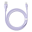 Кабель USB - Lightning для зарядки iPhone 2 м 2.4A Baseus Pudding фиолетовый