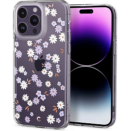 Чехол для iPhone 14 Pro гелевый Spigen Cyrill Cecile Dream Daisy прозрачный