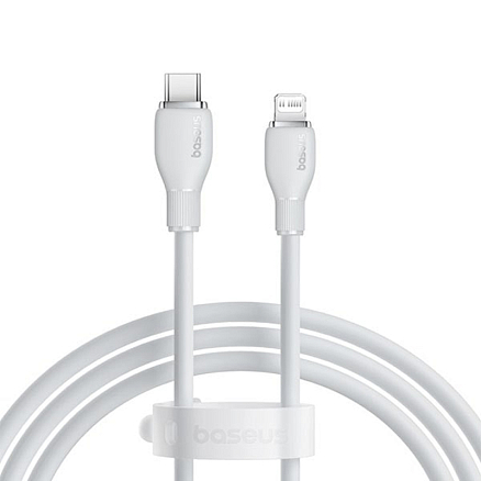 Кабель Type-C - Lightning для зарядки iPhone 1,2 м 20W Baseus Pudding P10355701221-00 белый
