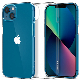 Чехол для iPhone 13 пластиковый ультратонкий Spigen Air Skin матовый прозрачный