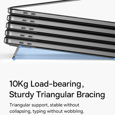 Подставка для ноутбука от 13 до 17,3 дюймов регулируемая Baseus Slim металлическая серая