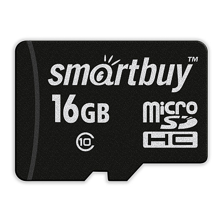 Карта памяти SmartBuy microSDHC (Class 10) 16 Гб + SD адаптер (SB16GBSDCL10-01)