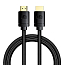Кабель HDMI - HDMI (папа - папа) длина 3 м версия 2.1 8K 60Hz плетеный Baseus High Definition черный