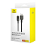 Кабель USB - Lightning для зарядки iPhone 2 м 2.4А плетеный Baseus Unbreakable черный