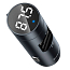 FM модулятор (трансмиттер) автомобильный Baseus Energy Column с громкой связью и двумя USB (3.1A) PD 18W для зарядки серый