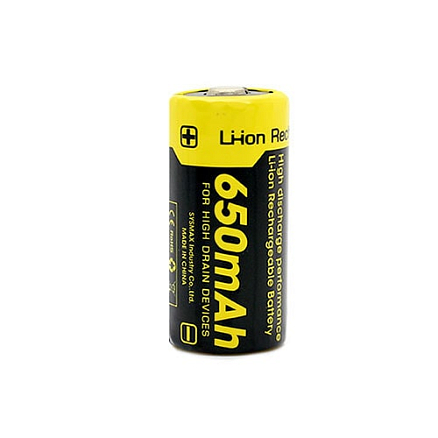 Аккумулятор RCR123A, 16340 защищенный Li-Ion 650 мАч Nitecore NL166
