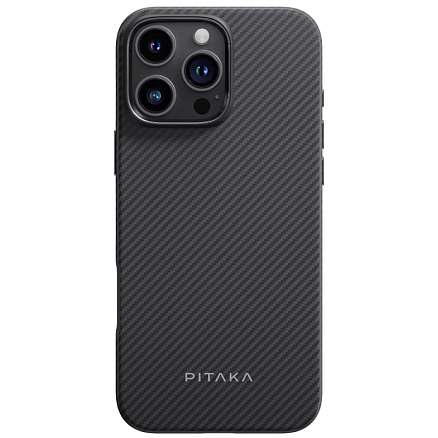 Чехол для iPhone 16 Pro гибридный Pitaka MagEZ 4 Military-Grade черно-серый
