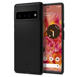 Чехол для Google Pixel 6 Pro пластиковый тонкий Spigen Thin Fit черный