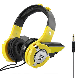 Наушники для детей Vcom DE803 с микрофоном накладные Бамблби