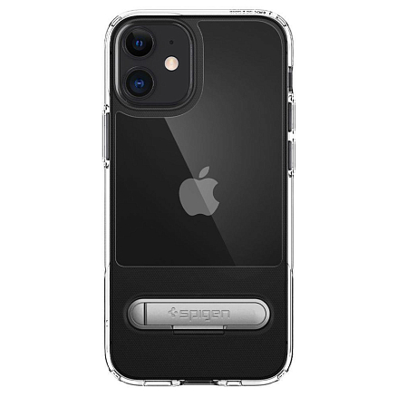 Чехол для iPhone 12 Mini гибридный с подставкой Spigen Slim Armor Essential S прозрачный