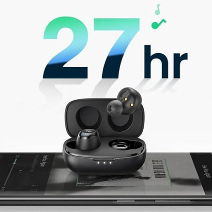 Наушники беспроводные Bluetooth Ugreen WS100 вакуумные с микрофоном и активным шумоподавлением черные