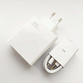 Зарядное устройство сетевое USB 120W 6А с кабелем Xiaomi Mi MDY-13-EE (быстрая зарядка PD) белое